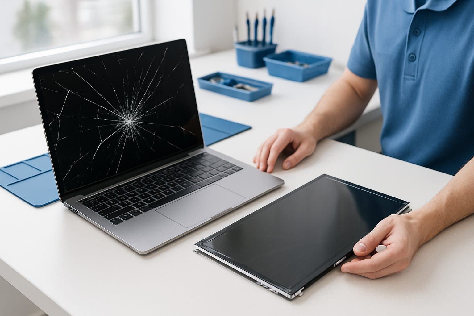 Thay màn hình laptop bị vỡ